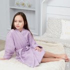 Халат вафельный детский Крошка Я "Boho" размер 30 (98-104 см) цвет сиреневый, 100% хлопок 290 г/м2 6243545 - фото 9462798