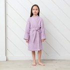 Халат вафельный детский Крошка Я "Boho" размер 30 (98-104 см) цвет сиреневый, 100% хлопок 290 г/м2 6243545 - фото 9462793