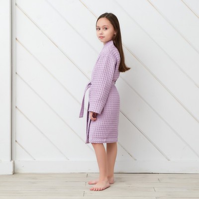 Халат вафельный детский «Крошка Я» Boho, размер 30 (98-104 см), сиреневый