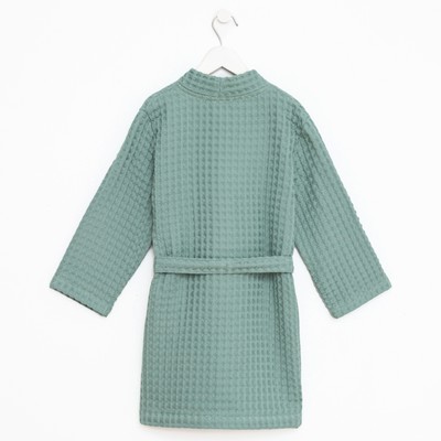 Халат вафельный детский «Крошка Я» Boho, размер 30 (98-104 см), зелёный