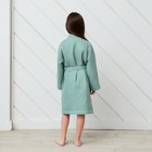 Халат вафельный детский Крошка Я "Boho" размер 34 (122-128 см) цвет мятный, 100% хлопок 290 г/м2 - Фото 10