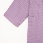 Халат вафельный женский удлинённый Этель "Boho" размер 46-48, цвет сиреневый, 100% хлопок, 290 г/м2 - Фото 4