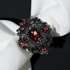 Кольцо для платка "Императрица", цветное в чернёном серебре - Фото 1