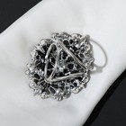 Кольцо для платка "Императрица", цветное в чернёном серебре - Фото 2