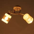 Люстра 1083/2WT+GD 40 Вт Е27 белый-золото 46×15×24 см BayerLux - фото 5017677