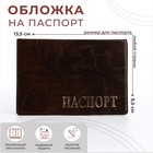 Обложка для паспорта, цвет коричневый - фото 3032873