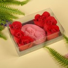 Мыльные лепестки 6 роз + мыло "Влюбленные", красный - Фото 3