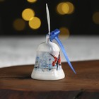 Колокольчик рождественский «Снегири», 4 х 5 см - фото 9858633