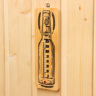 Термометр спиртовой "Бутылка", деревянный 140 С - фото 9305447