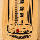 Термометр спиртовой "Бутылка", деревянный 140 С - фото 9305448