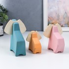 Сувенир керамика "Семья слонов" набор 3 шт 12,8х9х13,8 см 8,5х6,7х8,8 см 11х9х10,8 см - фото 21412376