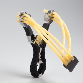 Рогатка «Шалость», 13.5×9.3 см, в оплётке, металл, чёрная 7126401