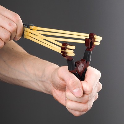 Рогатка металлическая «Паук» в текстильной оплётке