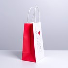 Пакет подарочный крафтовый, упаковка, «Love», 12 х 21 х 9 см - Фото 2