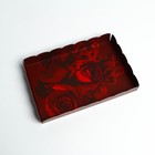 Коробка для печенья, кондитерская упаковка с PVC крышкой, «Розы», 22 х 15 х 3 см - Фото 4