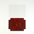 Коробка для печенья, кондитерская упаковка с PVC крышкой, «Розы», 22 х 15 х 3 см - Фото 5