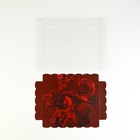 Коробка для печенья, кондитерская упаковка с PVC крышкой, «Розы», 22 х 15 х 3 см - Фото 6