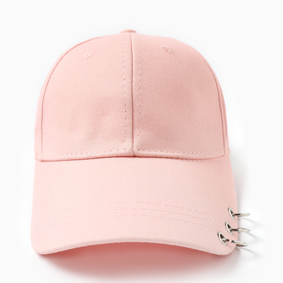 Кепка детская MINAKU с кольцами, розовая, р. 52-54