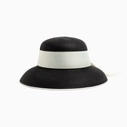 Шляпа женская с лентой MINAKU цвет чёрный, р-р 56-58 - Фото 4