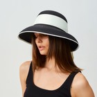 Шляпа женская с лентой MINAKU цвет чёрный, р-р 56-58 - Фото 1