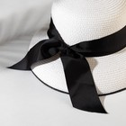 Шляпа женская с лентой MINAKU цвет белый, р-р 56-58 - Фото 3