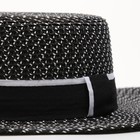 Шляпа женская MINAKU с чёрной лентой, цвет темно-серый, p-p 56-58 - фото 804652616