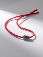 Браслет-амулет на нити «Красная нить» руна защита, красный с чернёным серебром, 30 см - Фото 3