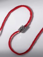 Браслет-амулет на нити «Красная нить» руна защита, красный с чернёным серебром, 30 см - Фото 4