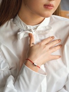 Браслет-амулет на нити «Красная нить» руна деньги, цвет красный с чернёным серебром, 30 см - Фото 2