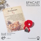 Браслет-амулет «Красная нить» с руной плодородия, красный с чернёным серебром, 40 см - Фото 2