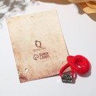 Браслет-амулет «Красная нить» с руной плодородия, красный с чернёным серебром, 40 см - Фото 3