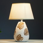 Лампа настольная 16727/1BR E14 40Вт бело-шоколадный 18х18х31 см - Фото 2