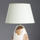 Лампа настольная 16727/1BR E14 40Вт бело-шоколадный 18х18х31 см - Фото 3