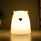 Фигурка световая RISALUX «Антистресс мякиш мишка», LED-ночник, RGB, от батареек 3×ААА, 9×9×10.5 см - Фото 2