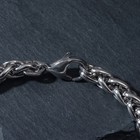 Браслет мужской «Стальной» узелки верёвки, цвет серебро, 20 см - Фото 2