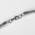 Браслет мужской «Стальной» зигзаги, цвет серебро, 20 см - Фото 3