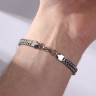 Цепочка на руку мужская «Стальной», зигзаги, 20 см, цвет серебро - Фото 5