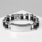 Браслет мужской «Стальной», рельсы, 20.5 см, серебряный - Фото 4