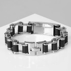 Браслет мужской «Стальной», рельсы, 20.5 см, серебряный - Фото 3