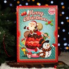 Адвент календарь с мини плитками из молочного шоколада "Счастливого Рождества", 50 г - фото 11447364