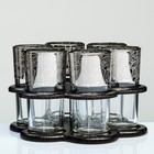 Мини-бар набор из 6-ти стаканов 230 мл  "Jungle" серебро - фото 321308213