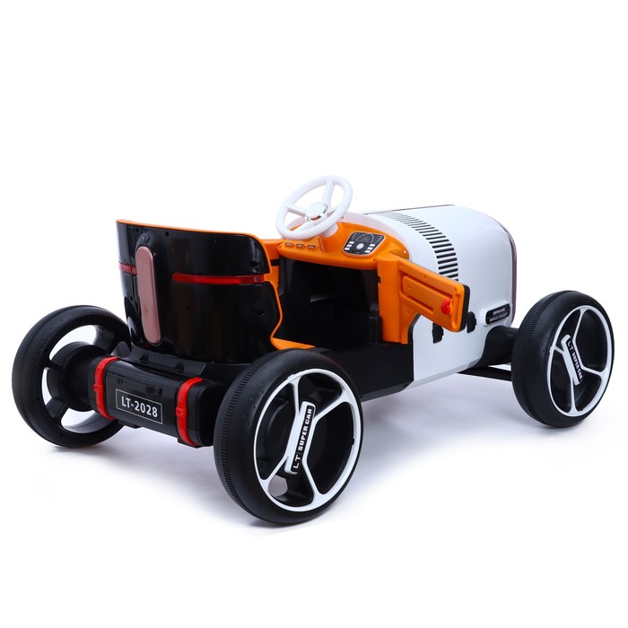 Электромобиль «Ретро», 2 мотора, цвет оранжевый - фото 1907335166