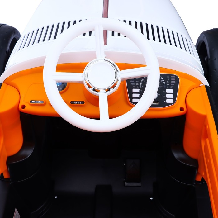 Электромобиль «Ретро», 2 мотора, цвет оранжевый - фото 1907335167