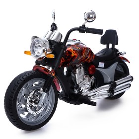 Электромотоцикл «Чоппер», 2 мотора, цвет пламя, глянец