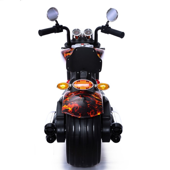 Электромотоцикл «Чоппер», 2 мотора, цвет пламя, глянец - фото 1907335193