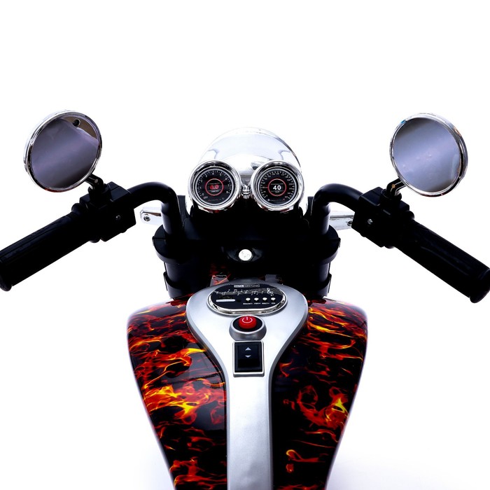 Электромотоцикл «Чоппер», 2 мотора, цвет пламя, глянец - фото 1907335194