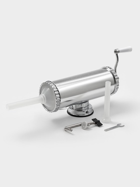 Шприц колбасный, 2.5 кг, 34×12×15 см, 2 насадки, нержавеющая сталь