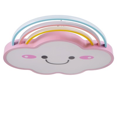 Светильник с ПДУ «Облачко» 1хLED 70 Вт 3000-6000К диммер розовый 60×50×6 см BayerLux