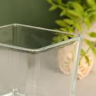 Ваза «Кубик» Бернарди-3, 500 мл, 10×10 см, стекло, прозрачная - Фото 2