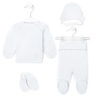 Комплект на выписку для девочки, цвет белый, рост 56 - фото 51401357